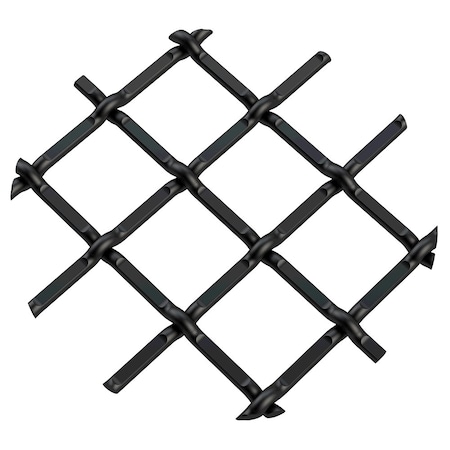 Designs Of Distinction .5" Round Single Diamond Decorative Grille - Flat Black, 18" W x 48" L Sheet 0118481214FWR1